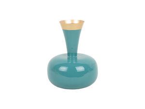 Present time - Vase Yara enamel turquoise blue