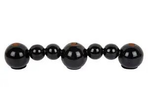 Present time - Candle holder Bubbles straight enamel black