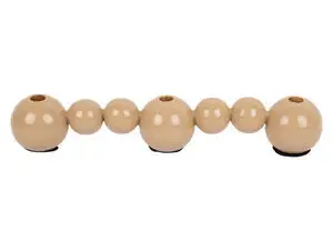 Present time - Candle holder Bubbles straight enamel soft brown
