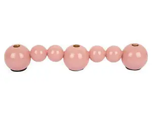 Present time - Candle holder Bubbles straight enamel flamingo pink