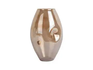 Present time - Vase Luster organic shiny chocolate brown