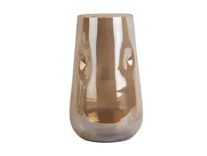 Present time - Vase Luster organic large shiny chocolate brown