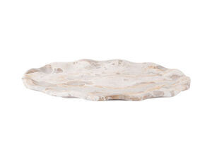 Present time - Tray Waved oval medium marble brown