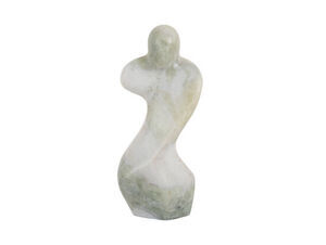 Present time - Statue Female abstract marble himalayan green