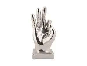 Present time - Statue Perfecto ceramic chrome plated