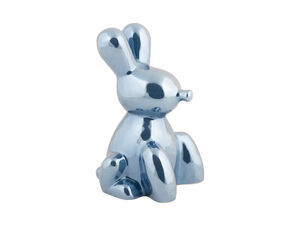 Present time - Statue Balloon Bunny ceramic dark blue plated