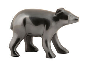 Present time - Statue Bear metal gun metal