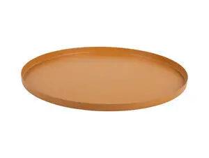 Present time - Tray Servir round medium ochre yellow