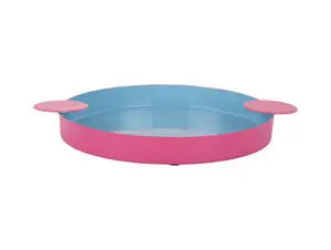 Present time - Tray Double Funky large soft blue w. bright pink