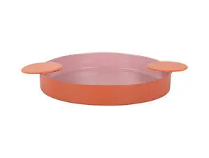 Present time - Tray Double Funky large soft pink w. bright orange