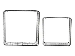 Present time - Wall rack set Reja black