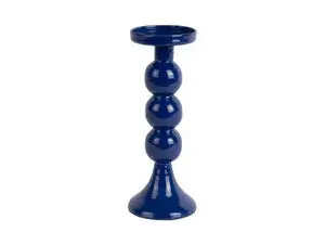 Present time - Candle holder Funky large cobalt blue