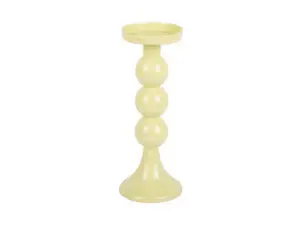 Present time - Candle holder Funky large soft yellow