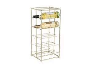 Present time - Wine rack Dual Floor metal painted gold