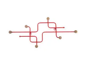 Present time - Coat rack Metro scarlet red