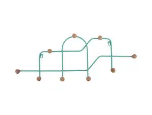Present time - Coat rack Maze turquoise blue