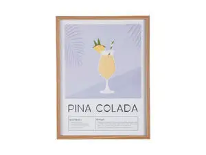 Present time - Wall art Pina Colada soft purple
