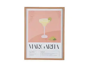 Present time - Wall art Margarita peach orange