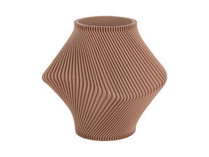 Present time - Vase Twisted Rib soft brown