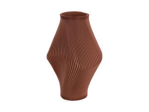 Present time - Vase Twisted Rib large warm brown