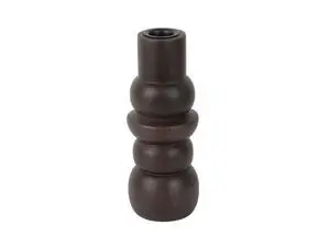 Present time - Candle holder Formado Small mango wood walnut lacquer