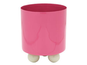 Present time - Plant pot Double Funky small bright pink w. soft green