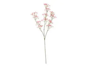 Kunstig blomsterstilk med små, lyserøde blomsterklynger på flere grene.