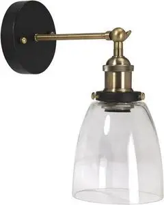 PR Home - Kappa væglampe - BL/Brass clear 14 cm