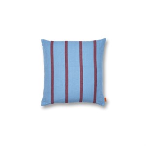 Ferm Living - pude - Grand Cushion - Faded Blue/Burgundy