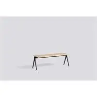 HAY - Pyramid Table 02 - Frame black Top oak matt lacquered - Længde 190 cmHAY - Pyramid Bench 11- Frame black Top oak matt lacq