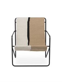 Ferm Living -  Desert Lounge Stol - Hvid, brun, sort -  Black/soil