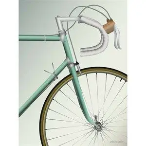 VISSEVASSE - Racing Bicycle - 30x40 cm