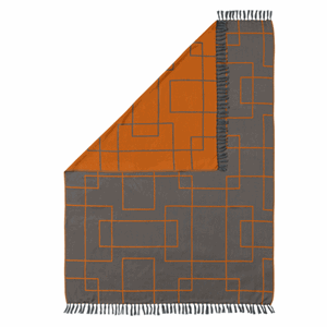 Neon Living - reflect throw plaid - orange