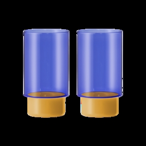 REMEMBER - Store Jill Glas - 2 stk. - Blue