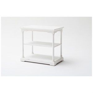 Image of NovaSolo - Bordeaux Reol - Hvid Antik (med 2 teak bokse)