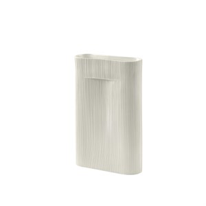Image of Muuto - Ridge Vase - Råhvid - H48,5