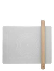 RIG-TIG - BAKE-IT kagerulle og bagemåtte light grey