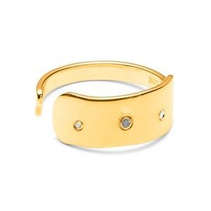 Image of Louise Kragh - Fingerring - Raw Diamond - guld