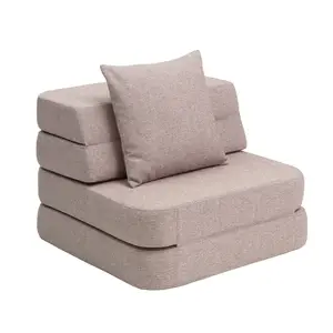 by KlipKlap - Sofa - KK 3 Fold Sofa Single - Soft Rose w. Rose - Rosa