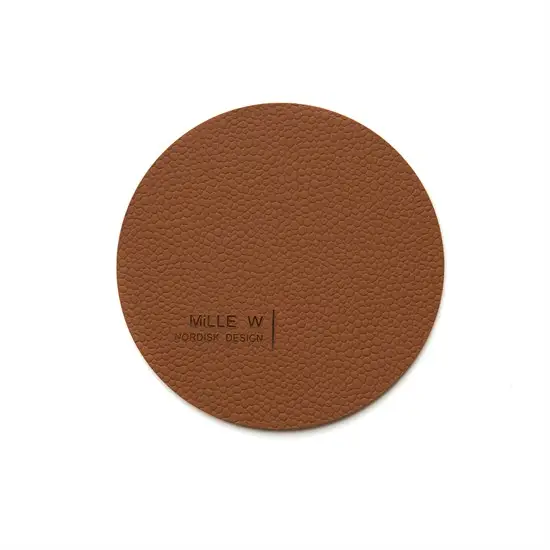 MiLLE W NORDISK DESIGN - Round glasbrik - Cognac - Ø10 cm