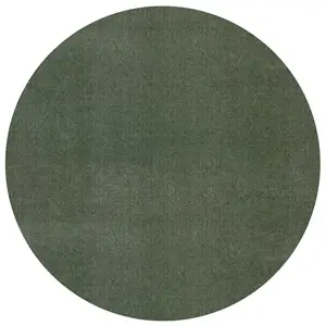 Rundt tæppe med diameter på 200 cm i ensartet støvet grøn farve fra Tica Copenhagen.