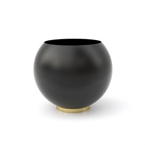 Image of AYTM - GLOBE Krukke med fod - Ø60 - Sort