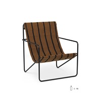 Ferm Living -  Desert Lounge Chair - Black/stripes
