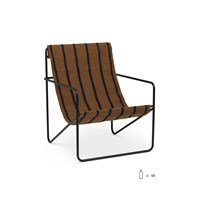Ferm Living -  Desert Lounge stol - Sort stribet