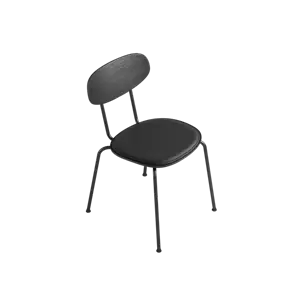 Ekta Living - Spisebordsstol - Scala - Sort, Læder - Anthrazite