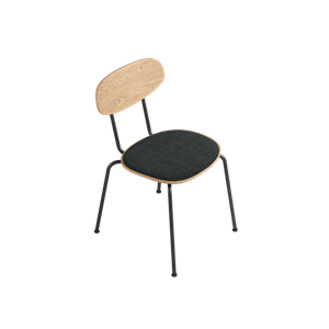 By Wirth - Scala Chair - Olied, Tekstil - Dark grey