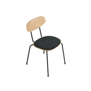 By Wirth - Scala Chair - Olied, Tekstil - Dark grey