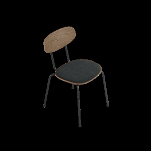 By Wirth - Scala Chair - Smoked, Tekstil - Dark grey