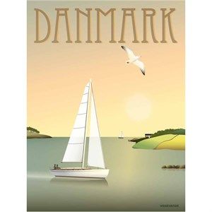 Image of VISSEVASSE - Danmark Sejlbåden - 30 x 40 cm