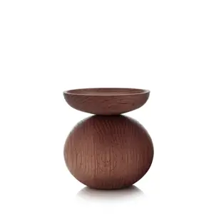 Applicata - Vase - Shape Bowl - Røget Eg - H:14 cm